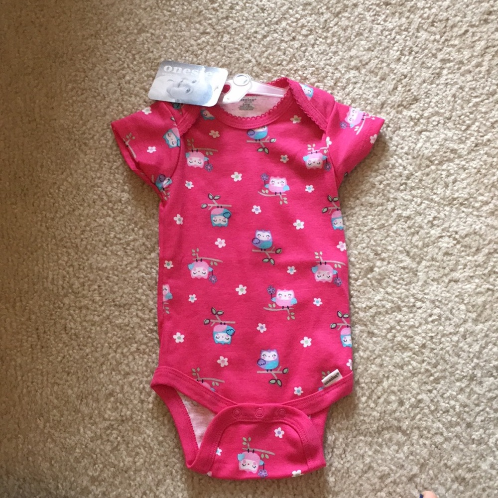 Onesie with owls and flowers